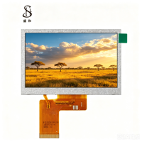Écran LCD TFT personnalisé BOE de 4,3 pouces, résolution 800x480, RVB 40PIN LVDS SPI I2C, rétroéclairage LED, 500 nits, circuit intégré de pilote ST72611