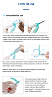 Aiguille de prélèvement sanguin de type stylo stérilisée EO personnalisée Sol-KL avec verrou de sécurité, aiguille multi-échantillons pour hôpital