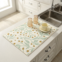 Tapis de séchage rectangulaire en microfibre pour cuisine, absorbant l'eau, pour évier et comptoir