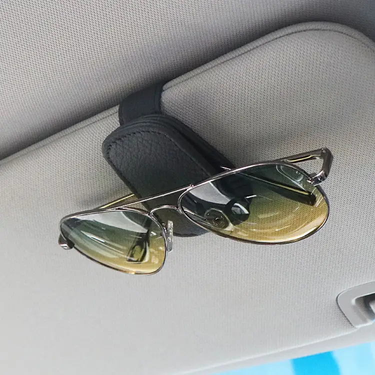 Penjualan laris gantungan kacamata hitam Visor matahari mobil dudukan klip Universal Aksesori Interior kacamata