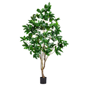 Adornos interiores para el hogar, grandes plantas artificiales, bonsái, árboles artificiales de pie de pato - Product Image 5