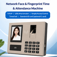 JINGXIN Enregistreur de temps réseau TCP/IP avec reconnaissance faciale, empreintes digitales et carte d'identité pour la gestion des présences au bureau