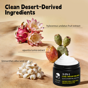 <span class=keywords><strong>Crème</strong></span> capillaire définissant les boucles 3 en 1 Lisse Anti-frisottis Coiffage et soin des cheveux pour hommes <span class=keywords><strong>Crème</strong></span> à boucles organique personnalisée - Product Image 3