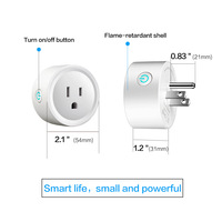 Prise intelligente Wi-Fi Tuya standard US en gros pour prise de courant 10A/16A avec suivi de consommation d'énergie, compatible Alexa Google Home, IP20 CE