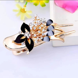 <b>Hot</b> Selling Popular Niche Design Temperament Flower Shaped Hair <b>Comb</b> Fashionable Women's Alloy Hair <b>Comb</b> Wholesale Jewelry - Product Image 1