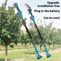 Scie à chaîne électrique élagage Cutter Long Pole tronçonneuse jardin sécateur cisailles par les jardiniers de bricolage avec batterie au lithium sans brosse