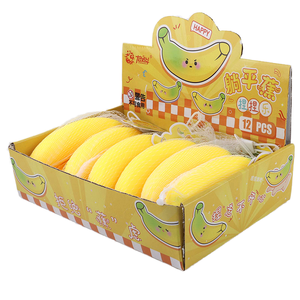 Jouet anti-stress amusant en forme de banane jaune et verte, en TPR, pour adolescents et adultes, idéal comme cadeau - Product Image 1