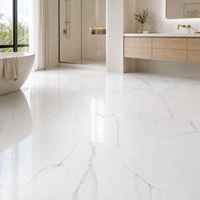 Carrelage en céramique blanc de Chine 600x600mm, carrelage en porcelaine, carrelage mural en marbre glacé pour salon