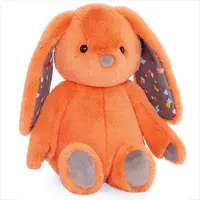 Low MOQ Custom Baby Cream animato coniglio farcito orecchio lungo coniglietto pasquale peluche arancione peluche giocattolo regalo artigianale