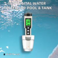 EZ9909A Testeur de qualité de l'eau portable 5 en 1 transfrontalier, salinité, TDS, température, EC, avec rétroéclairage, testeur de pH