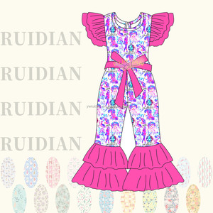 <span class=keywords><strong>Combinaison</strong></span> en soie imprimée florale pour filles, été, tout-petits filles de 8 à 14 <span class=keywords><strong>ans</strong></span>, <span class=keywords><strong>combinaison</strong></span> en tricot imprimée pour enfants - Product Image 5