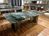 Table à manger en marbre sur mesure, design moderne et luxueux nordique, pieds et supports, meubles pour la maison