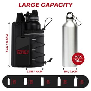 Bolsa de Gimnasio Magnética, Bolsa Magnética para Botella de Agua para Hombre y Mujer con Bolsillos para Teléfono, Bolsa Bandolera Magnética para Botella para el Gimnasio - Product Image 3