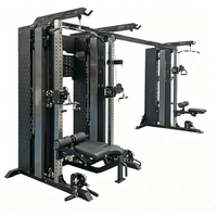 Machine de musculation multifonctionnelle professionnelle à double poulie réglable, rack de squat robuste et machine Smith pour salle de sport