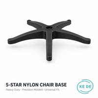 Base de chaise de bureau en nylon 5 étoiles robuste OEM/ODM certifiée BIFMA, design moderne, fournie en palette mixte par l'usine