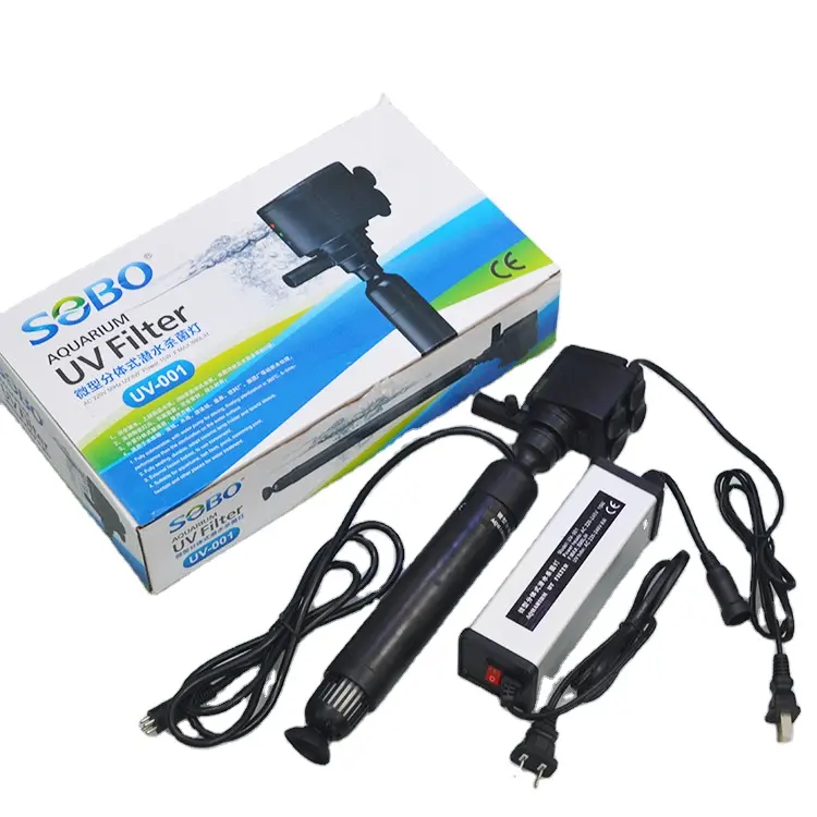 SOBO UV-001 UV-002 UV-003 lampada UV con filtro per acquario Micro split