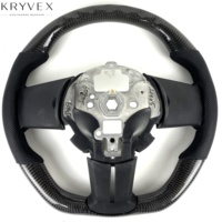 Volant sport Kryvex pour Mustang 2008-2013 avec matériaux personnalisés en fibre de carbone et en cuir