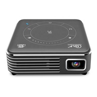 Projecteur de poche DLP 55 ANSI Lumens Android 9.0 LED 1500:1 3D 1080P 32 Go de stockage 2 Go de RAM pour cinéma maison intérieur extérieur