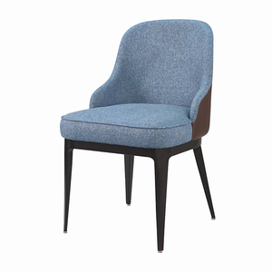Nordico ristorante di lusso casa <span class=keywords><strong>cucina</strong></span> tappezzeria tessuto morbido schienale moderno sedia da pranzo blu per sala da pranzo - Product Image 6