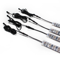 Kit d'éclairage de roue RGBW à 3 rangées, étanche IP68, pour véhicules tout-terrain.