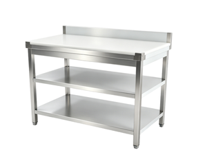 Commercial 3-layer workbench with PE cutting board, perfect for <b>vegetable</b> processing, suitable for use in kitchens, restaurants - Product Image 1