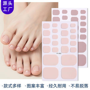 Autocollants pour ongles d'orteil les plus vendus avec adhésif arrière européen, autocollants pour ongles en <span class=keywords><strong>film</strong></span> <span class=keywords><strong>de</strong></span> vernis à ongles <span class=keywords><strong>de</strong></span> couleur pure - Product Image 3