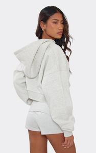 Women Fold Over Waist Hotpant <b>Shorts</b> Sets Hooded Tracksuit Loose Fit Jogger Autumn Streetwear Leisure Wear Full Sleeve Crop Top - Product Image 5