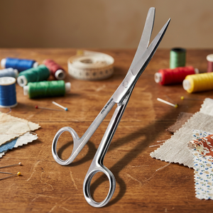 Ciseaux à panser incurvés en acier inoxydable de 5 pouces, manuels, pour une coupe précise en milieu médical et dans l'artisanat de la couture, certifiés CE - Product Image 4