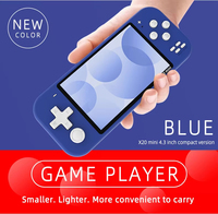 Console de jeu vidéo portable X20 Mini, écran 4,3 pouces, lecteur de jeux rétro classique, manettes, cadeaux d'anniversaire pour enfants, jouets