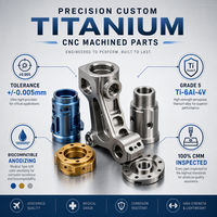 Komponen Mesin CNC Titanium Kustom Gr5 Ti-6Al-4V, Pemesinan Presisi untuk Perangkat Dirgantara & Medis