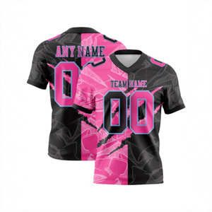 Maillots de football américain personnalisés 2026 pour hommes et femmes, uniformes brodés et cousus, grandes tailles, anti-UV, pour l'été - Product Image 5