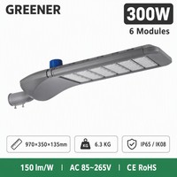 Industrielle LED-Straßenleuchte 200W 300W Hochmast Fabrikbeleuchtung Druckguss-Aluminium IP65