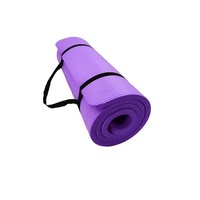 Tapete de Yoga NBR de 10 mm, Extra Grueso, Súper Suave, Duradero, Elástico, Antideslizante, para Ejercicio y Fitness