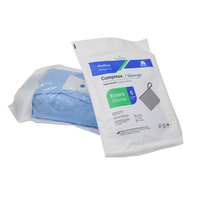 Éponge de recouvrement de gaze de compresse de consommable médical chirurgical avec puces détectables aux rayons X, stérile, 5 pièces/paquet avec certificat CE