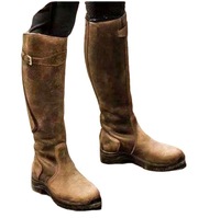 Nouvelles bottes d'hiver pour femmes à talon fer à cheval et fermeture éclair, grande taille - Style européen et américain