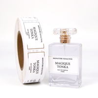 Étiquette d'emballage de bouteille en rouleau de papier adhésif personnalisé finition brillante pour les logos cosmétiques comme les huiles essentielles et le shampooing