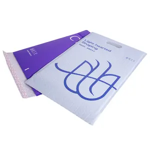 Poly Bubble Mailers With Handle Shipping Bags Easy To Carry Envelopes Mailing For Clothing