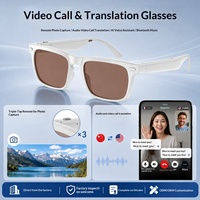 Nouvelles lunettes intelligentes de traduction audio-vidéo transfrontalière pour appels, avec contrôle tactile pour la musique, capture de photos à distance et commande vocale IA