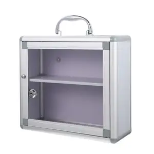 铝制急救壁柜药物办公室锁箱药物车箱