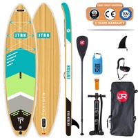 Jrtron 2023 bois oxygène 10.6 pieds conception gonflable stand up paddle boards set drop stitch personnalisé ISUP