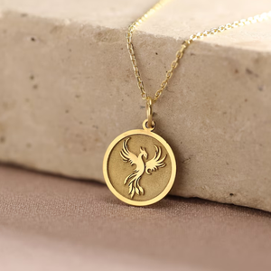 สร้อยคอรูป<span class=keywords><strong>นก</strong></span>สีทองแบบสั่งทำจี้รูป<span class=keywords><strong>นก</strong></span>ฟีนิกซ์สีทองเครื่องประดับนกฟีนิกซ์แบบสั่งทำของขวัญสำหรับผู้หญิง - Product Image 1