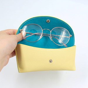 Vegan da Kính mát trường hợp trường hợp da mềm cho phụ nữ Kính mát trường hợp lưu trữ với logo riêng - Product Image 3