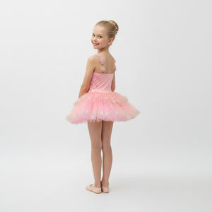 Vestido de Tutú de Ballet Rosa Suave para Niñas, Disfraz de Ballet con Tul Brillante, Diseño de Princesa para Fiestas de Cumpleaños - Product Image 2