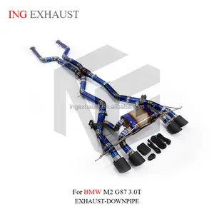 ING Titanium Catback For BMW M2 G87 2022 Up 3.0T S58 With Muffler Valves Auto Performance Parts Exhaust Pipes