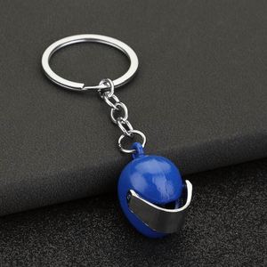 Spot Wholesale Creative Gift 3D Personality Motorcycle Helmet Metal Keychain Car AD Waist Hanging <b>Key</b> <b>Ring</b> Chain Link Pendant - Product Image 6