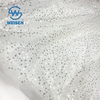 Tulle à paillettes en dentelle et perles noires et grises en gros