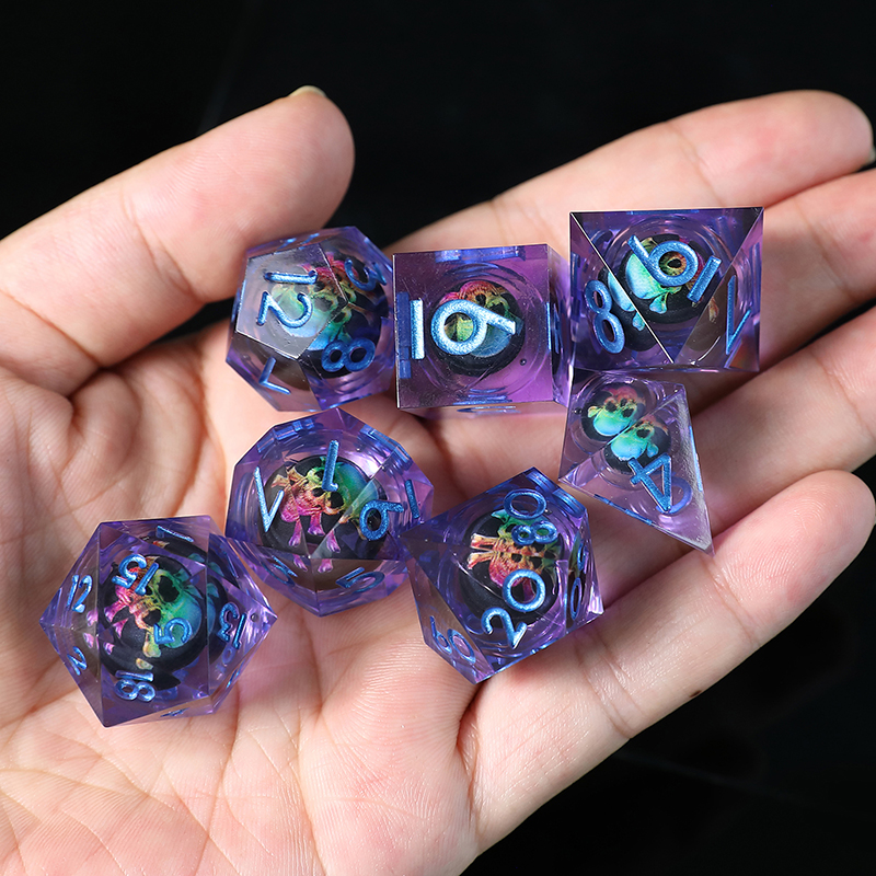 Blue purple skull eyeball