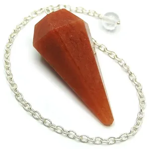 Vente en gros de pendules en aventurine rouge de qualité supérieure Pierre semi-précieuse artisanale pour la positivité et la méditation - Product Image 3