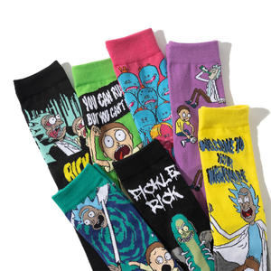 2022 vente en gros de haute qualité Design drôle Calcetines coton équipage dessin animé Animal logo personnalisé Anime hommes décontracté Comics chaussettes folles - Product Image 4
