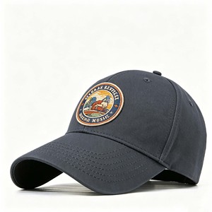Casquettes de baseball unisexe de luxe effet vieilli à 6 panneaux, doux au toucher, avec broderie personnalisée et logo patch tissé, vente en gros OEM - Product Image 1